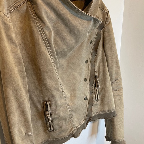 Free People Collapsing Twill Raw Edge Jacket - Picture 3 of 8